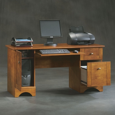 Sauder computer desk with store pullout keyboard tray