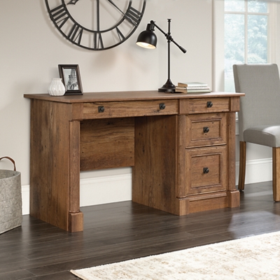 Palladia Single Pedestal Desk with Keyboard Tray