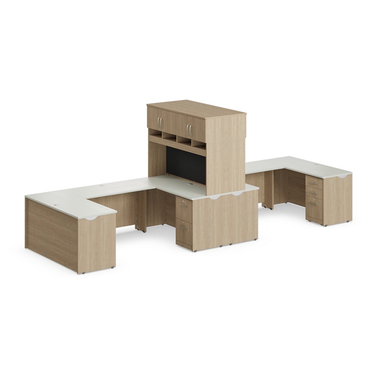 Via Dual U-Shaped Workstations with Hutches - 192