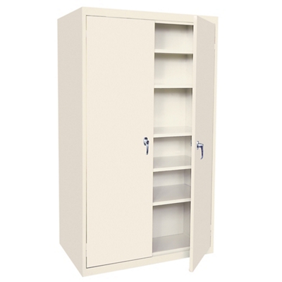 Classic Series Combination Storage Cabinet with Adjustable Shelves in Putty  (36 in. W x 72 in. H x 24 in. D)