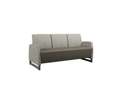 Behavioral Health Vinyl Sofa with Upholstered Arms