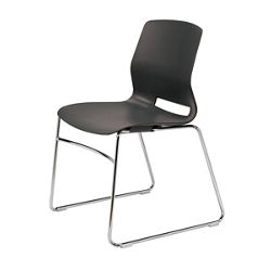 Imme Armless Chair with Sled Base