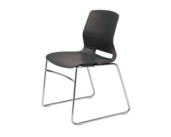 Imme Armless Chair with Sled Base