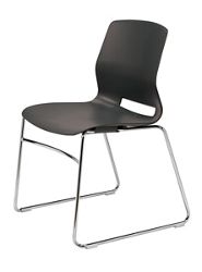 Imme Armless Chair with Sled Base