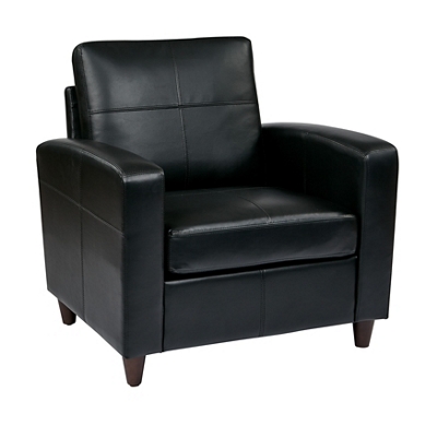 Gray leather club online chair