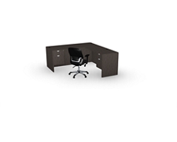 Contemporary L-Shaped Desk with File Storage 71”Wx78”D