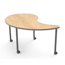 Yin-Yang Table with Casters - 54"W x 65"D