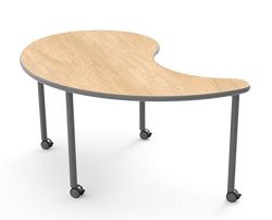 Yin-Yang Table with Casters - 54"W x 65"D