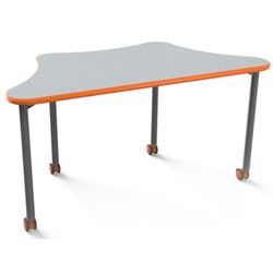 Trapezoid Mobile Table- 60"W x 30"D
