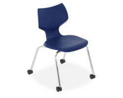 Sculpted-Back Stack Chair with Casters