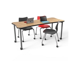 Rectangular Table with Casters - 48"W x 30"D