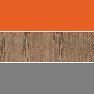Orange/Palisades Oak/Platinum Base