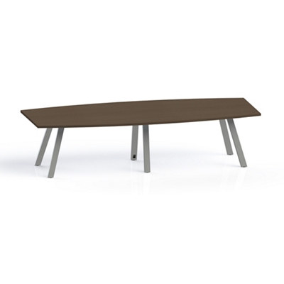 Plateaux Boat Shaped Conference Table with 3MM Edge - 120W x 48D