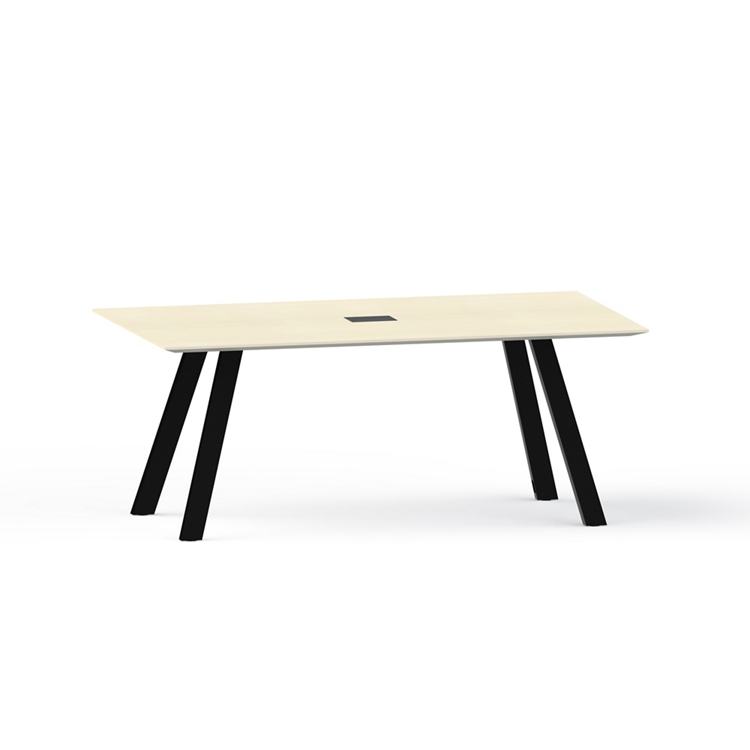 Plateaux Rectangular Powered Conference Table with Knife Edge