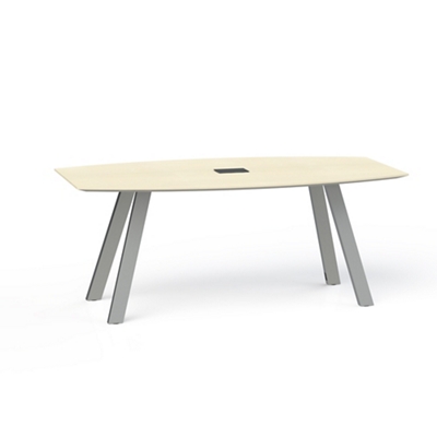 テーブル Plateaux Boat Shaped Powered Conference Table with Knife Edge