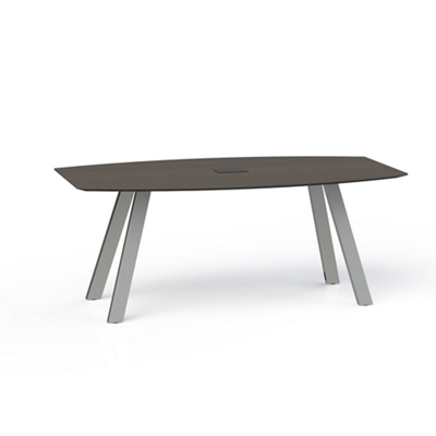 ooo eimy枠 Plateaux Boat Shaped Powered Conference Table with Knife Edge