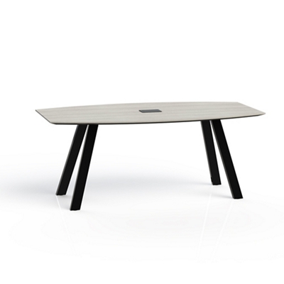 Plateaux Boat Shaped Powered Conference Table with Knife Edge