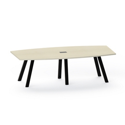 Plateaux Boat Shaped Powered Conference Table with 3MM Edge - 96W x 48 D