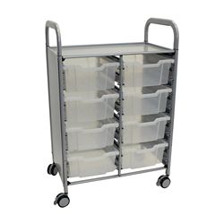 Triple Storage Cart w/16 Trays - 3"D