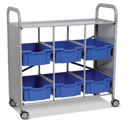 Tilted Cart with 9 Trays - 6"D
