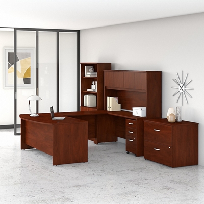 Studio C Bow Front U Desk w/ Storage - 72”W