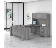 Studio C U-Shaped Desk with Hutch