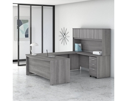 Studio C U-Shaped Desk with Hutch