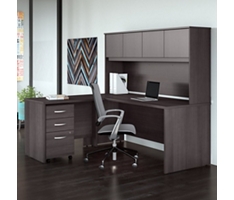 Studio C L Desk with Hutch - 71"W x 71"D