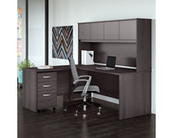 Studio C L Desk with Hutch - 71"W x 71"D