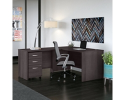 Studio C L-Shaped Desk with Pedestal - 59”W x 71"D