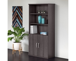 Studio C 5 Shelf Bookcase with Doors