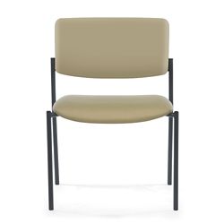 Armless Vinyl Mid-Size Stacking Guest Chair