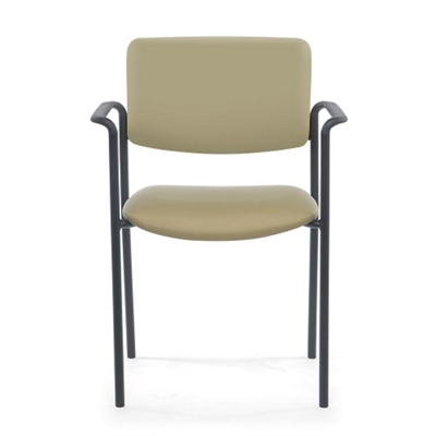 Stacking Vinyl Guest Chair with Arms