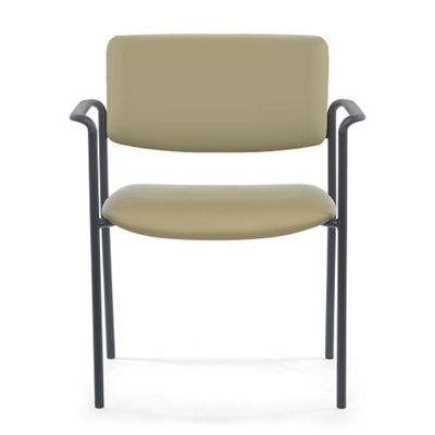 Stacking Mid-Size Vinyl Guest Chair with Arms