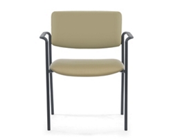 Stacking Mid-Size Vinyl Guest Chair with Arms
