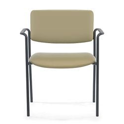 Stacking Mid-Size Vinyl Guest Chair with Arms