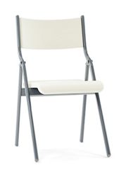 Metal Folding Chair with Vinyl Seat and Back - 16"W