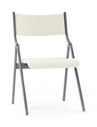 Metal Folding Chair with Vinyl Seat and Back - 18"W