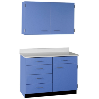 Five Drawer Three Door Wall And Base Cabinet Set 36 W By
