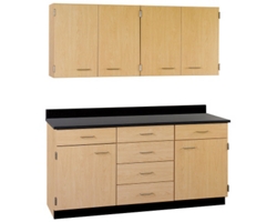 Six Drawer, Six Door Wall and Base Cabinet Set - 60"W
