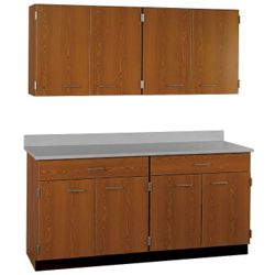 Two Drawer, Eight Door Wall and Base Cabinet Set - 60"W