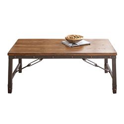Wood Top Coffee Table - 48"W