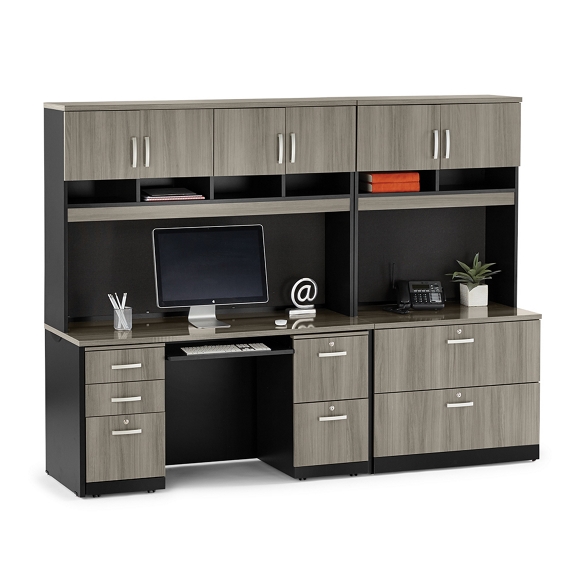 Locking desk hutch discount