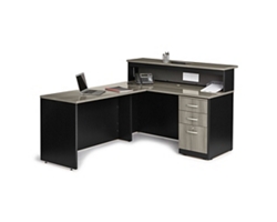 Via L-Shaped Reception Desk 60"W x 72"D