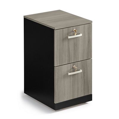 Via Two Drawer Mobile Vertical File Pedestal - 15.5"W