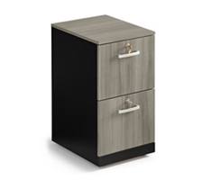 Via Two Drawer Mobile Vertical File Pedestal - 15.5"W