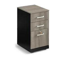 Via Locking Three Drawer Mobile Vertical File - 15.55"W