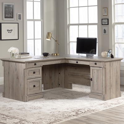 Palladia L-Shaped Desk with File Storage - Right Return by Sauder Furniture