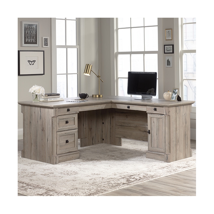Palladia L-Shaped Desk with File Storage - Right Return