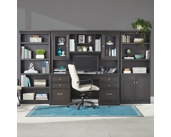 Statesman Storage Wall with Bookcases and Credenza Desk Set